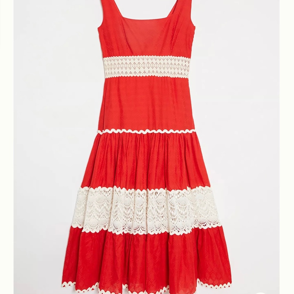 Anthropologie Mynah Design lace details maxi dress